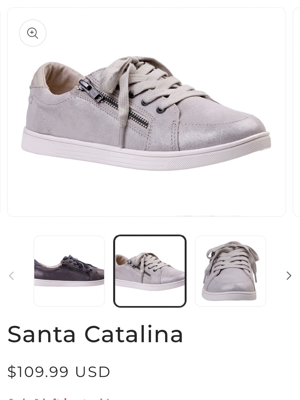 Revitalign Santa Catalina Women’s Side Zip December Sky Suede Shimmer Womens 7